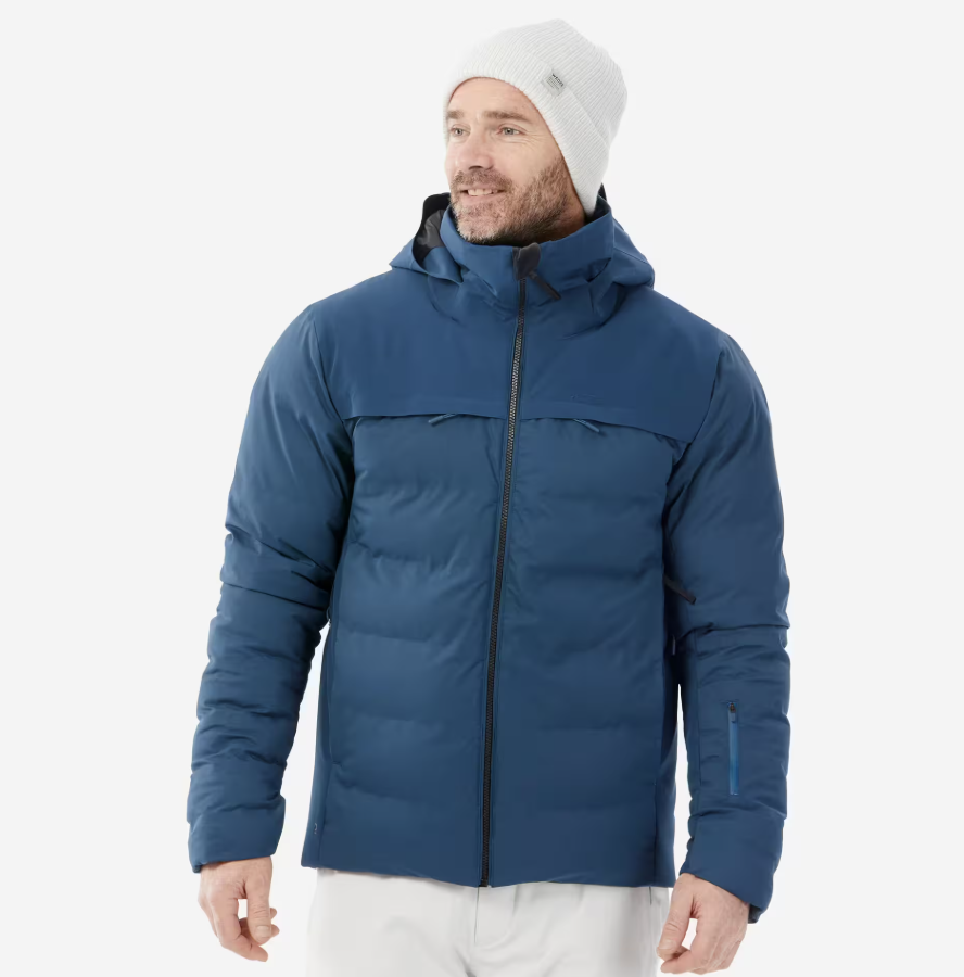 Decathlon WEDZE 500 Warm men's insulated ski jacket in Petrol Blue